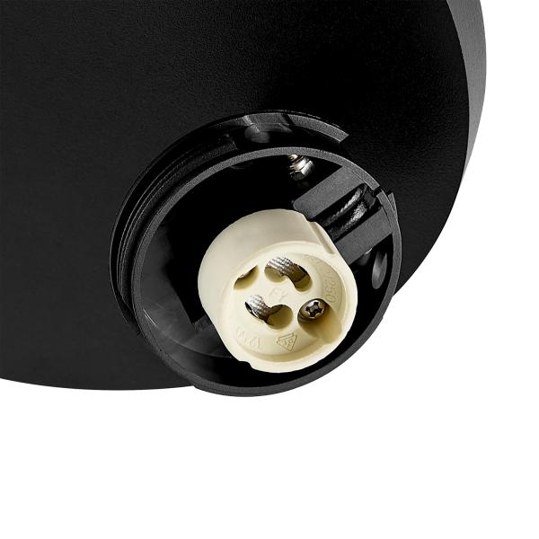 Deckenaufbauleuchte - Can Tilt Round Base, 2x 7,5 W GU10, Schwarz