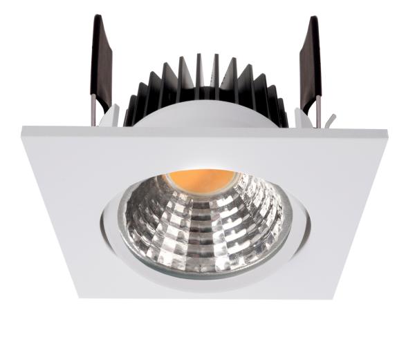 Einbaustrahler - COB-68-350mA-2700K-Eckig-Weiß