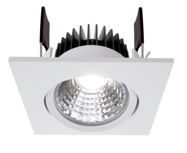 Einbaustrahler - COB-68-350mA-4000K-Eckig-Weiß