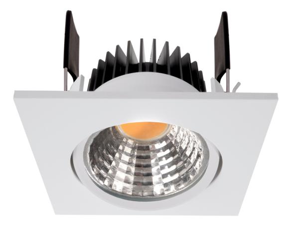 Einbaustrahler - COB-68-350mA-4000K-Eckig-Weiß