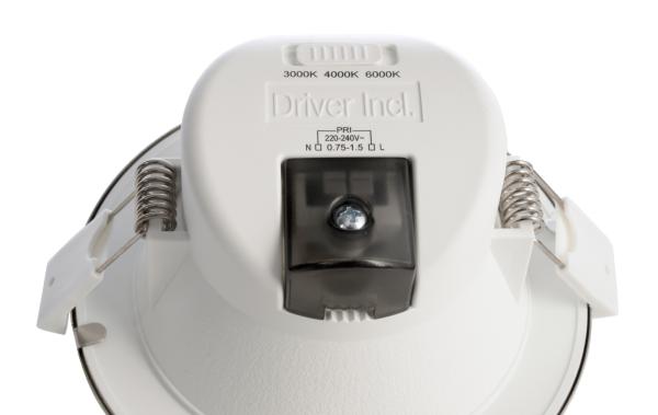 Downlight - Acrux 90 mm, 9 W, DIM, 3000/4000/6000 K, Silber