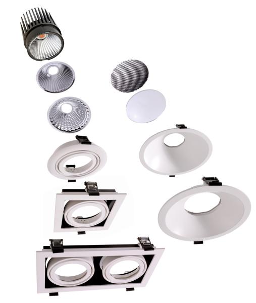 Downlight - Modular System COB, 31 W, 3000 K, Grau