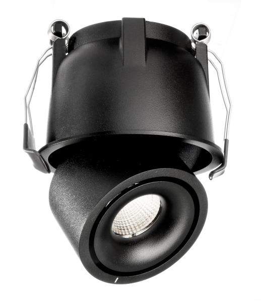 Einbaustrahler - Uni 2 Mini Tilt, 9 W, 3000 K, Schwarz