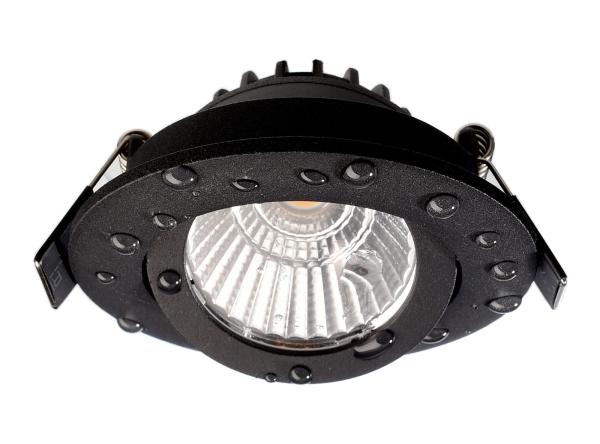 Einbaustrahler - Dione IP44, 8,5 W, DIM, 3000 K, Schwarz