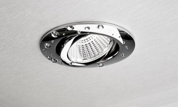 Einbaustrahler - Dione IP44, 8,5 W, DIM, 3000 K, Chrom