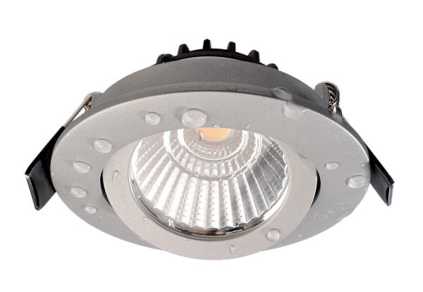 Einbaustrahler - Dione IP44 DTW, 8,5 W, DIM, 1800/3000 K, Silber