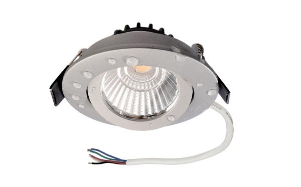 Einbaustrahler - Dione IP44, 9,0 W, RGB+3000 K, Hellgrau