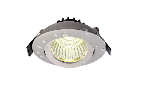 Einbaustrahler - Dione IP44, 9,0 W, RGB+3000 K, Hellgrau