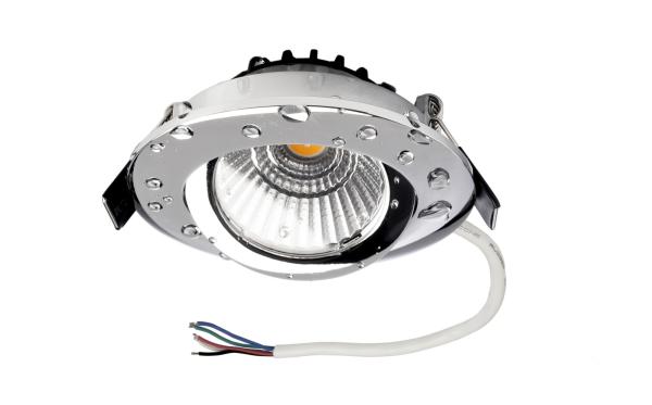 Einbaustrahler - Dione IP44, 9,0 W, RGB+3000 K, Chrom