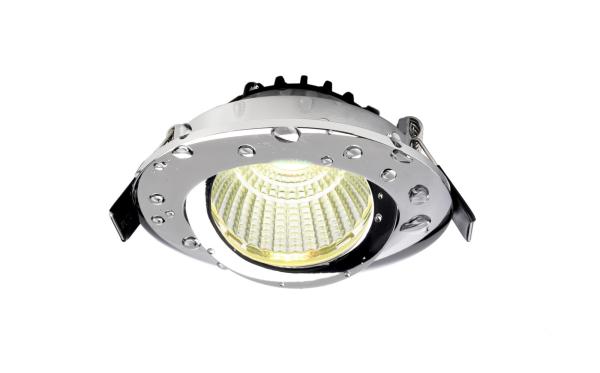 Einbaustrahler - Dione IP44, 9,0 W, RGB+3000 K, Chrom