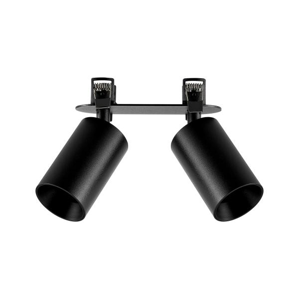 Einbaustrahler - Can Tilt Round, 2x 7,5 W GU10, Schwarz