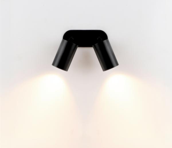 Einbaustrahler - Can Tilt Round, 2x 7,5 W GU10, Schwarz