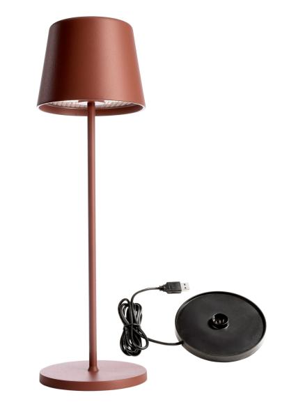 Akkuleuchte - Set Canis Terracotta + Ladesockel