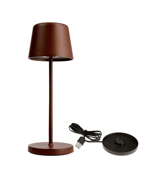 Akkuleuchte - Set Canis Mini Rost + Ladesockel