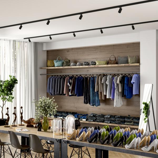 3-Phasen-Spot - Can, 1x max. 7,5 W GU10, Schwarz