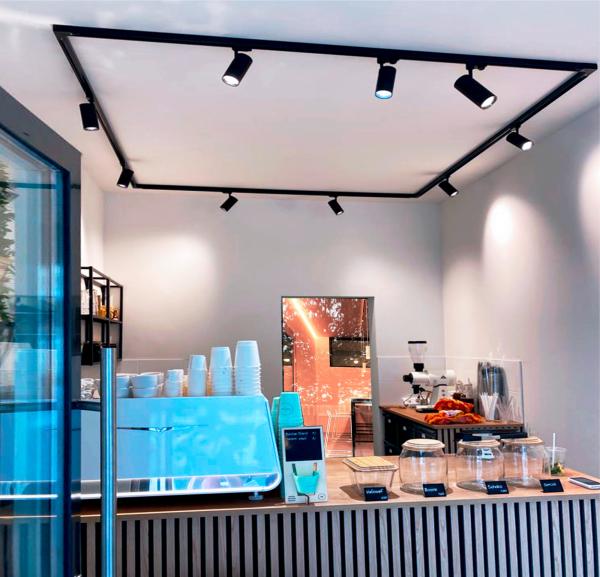 3-Phasen-Spot - Horus, 10 W, 4000 K, Schwarz