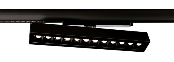 3-Phasen-Spot - Alnitak 25, 32 W, 3000 K, Schwarz