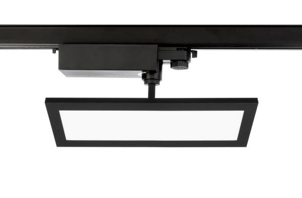 3-Phasenleuchte - Panel Track Light, 20 W, 4000 K, Schwarz
