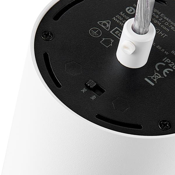 3-Phasen-Pendelleuchte - Lucea 20 CCT, 20 W, DALI, 3000/4000 K, Weiß