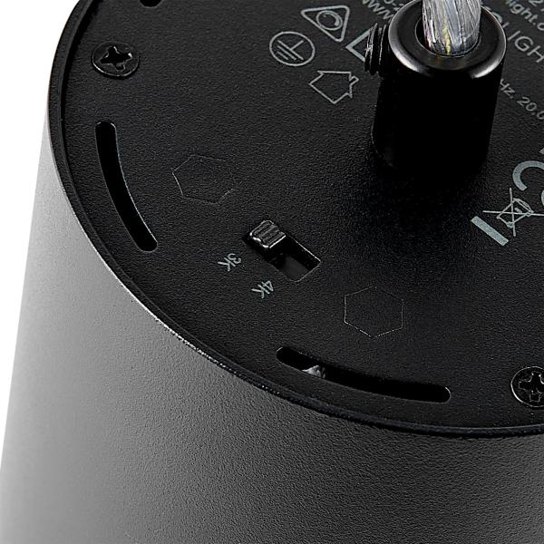 3-Phasen-Pendelleuchte - Lucea 20 CCT, 20 W, DALI, 3000/4000 K, Schwarz