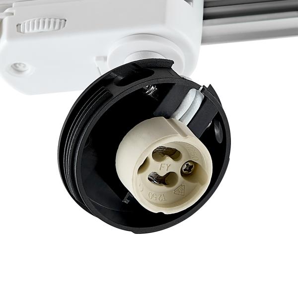 3-Phasen-Spot - Can Base, 1x max. 7,5 W GU10, Weiß