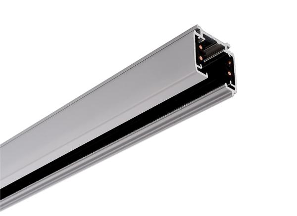 3-Phasen Schienensystem - D Line Aufbaustromschiene 2m, Hellgrau