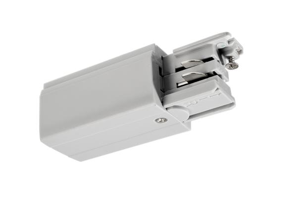 3-Phasen Schienensystem - D Line elektrischer Einspeiser rechts, Hellgrau