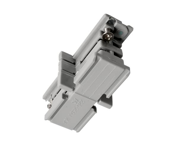 3-Phasen Schienensystem - D Line mechanischer Verbinder, Hellgrau