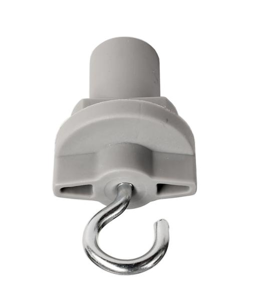 3-Phasen Schienensystem - D Line Schilderhaken, Hellgrau