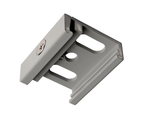 3-Phasen Schienensystem - D Line Montagehalter Deckenbefestigung Flex, Hellgrau