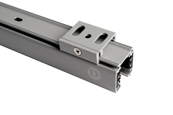 3-Phasen Schienensystem - D Line Montagehalter Deckenbefestigung Flex, Hellgrau