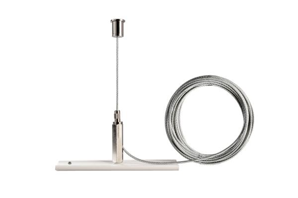 3-Phasen Schienensystem - D Line/Dali Seilabhängungshalter Mini mit 5,0m Abhängeseil