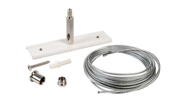 3-Phasen Schienensystem - D Line/Dali Seilabhängungshalter Mini mit 5,0m Abhängeseil