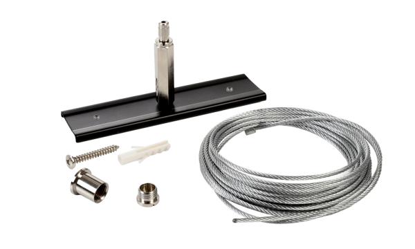 3-Phasen Schienensystem - D Line/Dali Seilabhängungshalter Mini mit 5,0m Abhängeseil