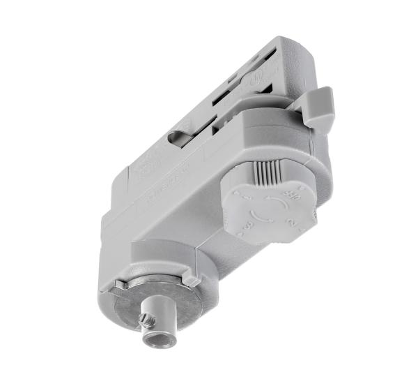 3-Phasen Schienensystem - D Line 3-Phasen Adapter für Leuchtenmontage, Hellgrau