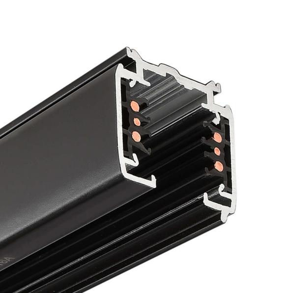 3-Phasen Schienensystem - D Line DALI Aufbaustromschiene 1m, schwarz