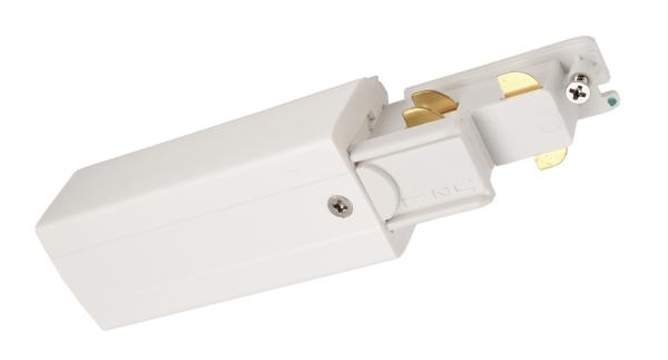 3-Phasen Schienensystem - D Line DALI elektrischer Einspeiser links, weiß