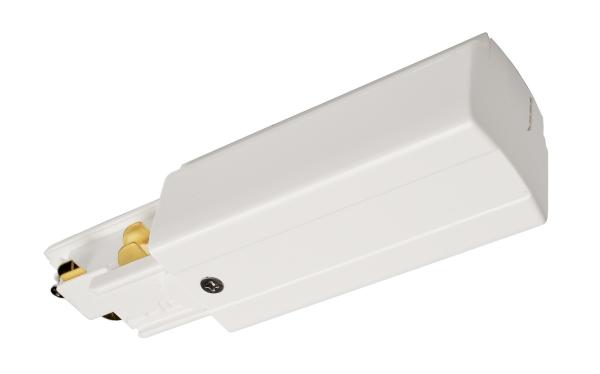 3-Phasen Schienensystem - D Line DALI elektrischer Einspeiser rechts, weiß