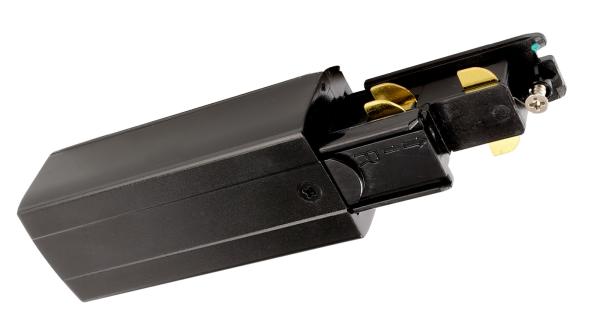 3-Phasen Schienensystem - D Line DALI elektrischer Einspeiser rechts, schwarz