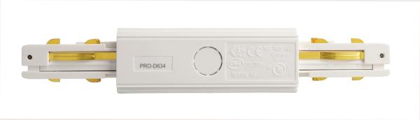 3-Phasen Schienensystem - D Line DALI elektr. Längsverbinder mit Einspeisem. li-re, weiß