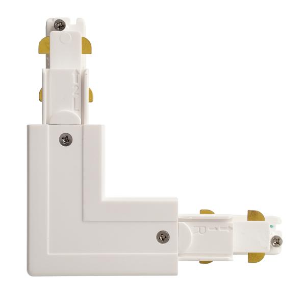 3-Phasen Schienensystem - D Line DALI 90°-Verbinder links-rechts mit Wechselmechanik, weiß