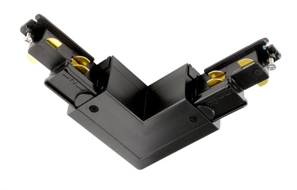 3-Phasen Schienensystem - D Line DALI 90°-Verbinder links-rechts mit Wechselmechanik, schwarz