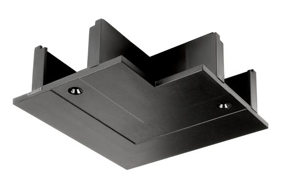 3-Phasen Schienensystem - D Line DALI Einbau-Abdeckblende 90°-Verbinder, schwarz