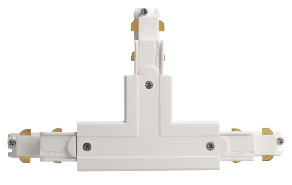 3-Phasen Schienensystem - D Line DALI T-Verbinder links-links-rechts mit Wechselmech., weiß