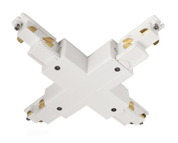 3-Phasen Schienensystem - D Line DALI X-Verbinder links-links-rechts-rechts, weiß