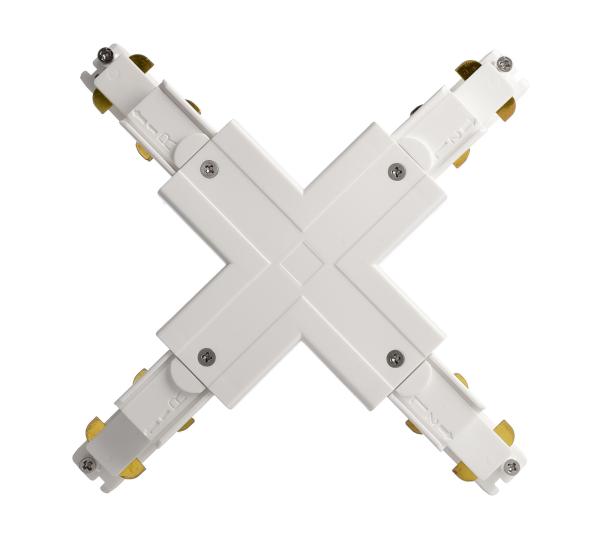 3-Phasen Schienensystem - D Line DALI X-Verbinder links-links-rechts-rechts, weiß