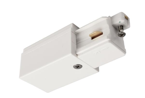 1-Phasen Schienensystem - D One Einspeiser, rechts, weiß
