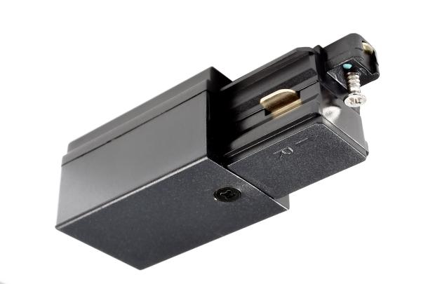 1-Phasen Schienensystem - D One Einspeiser, rechts, schwarz