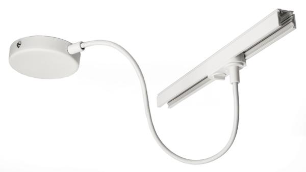 1-Phasen Schienensystem - D One Flexeinspeiser mit Deckenbaldachin, weiß