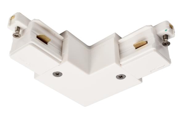 1-Phasen Schienensystem - D One 90°-Verbinder, links, weiß